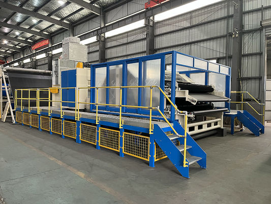 Máquina de cardar industrial de doble o de cilindro único, no tejida, con sistema de autolimpieza